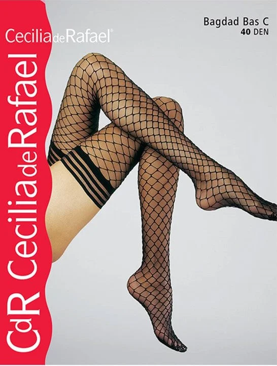 Cecilia de Rafael Bagdad Bas Fishnet Stay Ups 3164