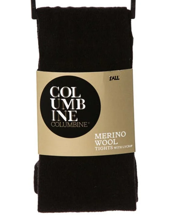 Columbine 332 Plain 70% Woolen Tights Black