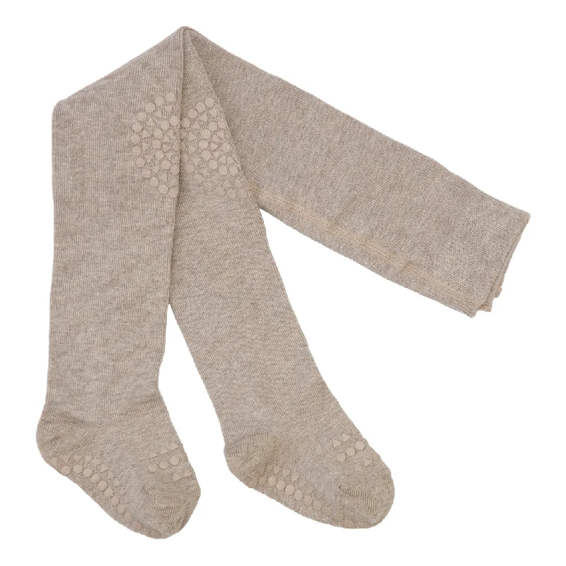 Non-slip crawling tights with grip for babies and toddlers - Organic Cotton - Sand