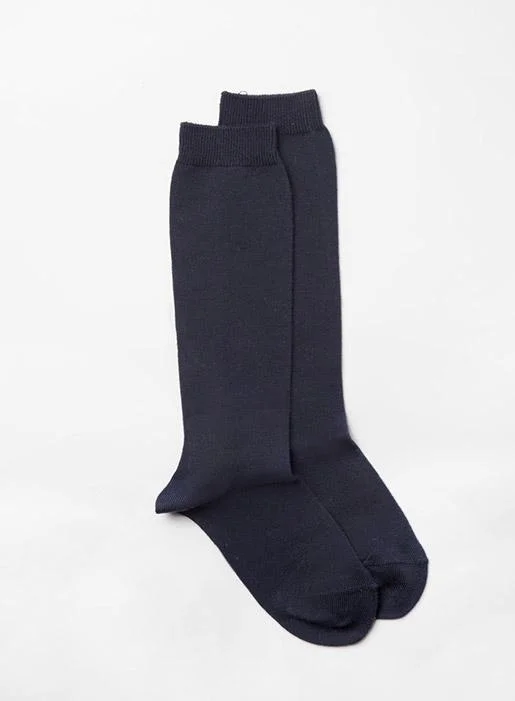 Knee High Socks in Navy