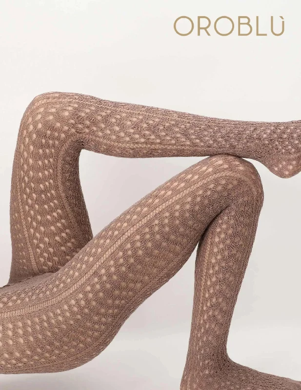 Oroblu Clearance Knitted Tights Toffee Melange