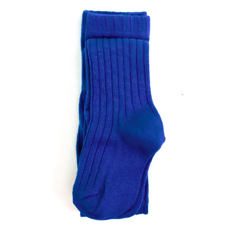 Ribbed Knit Tights - Classic Blue