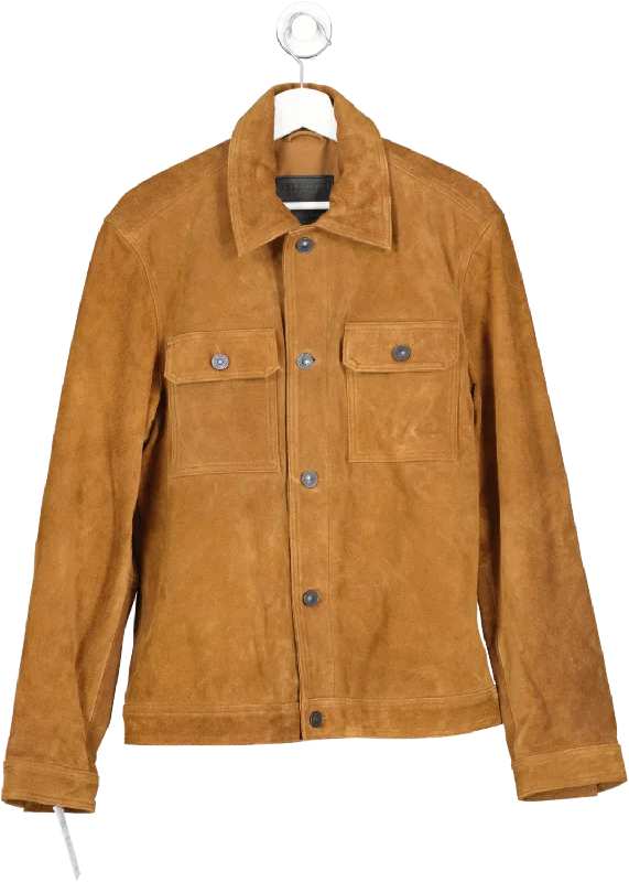 All Saints Brown Suede Jacket UK XS