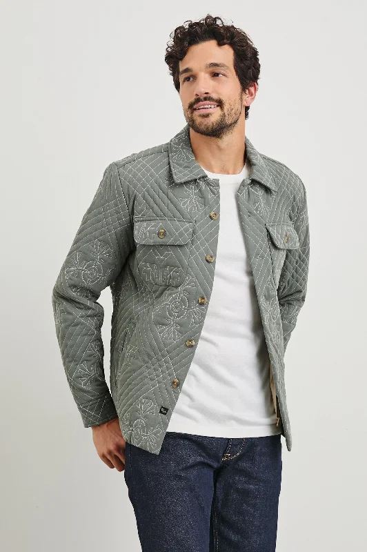 CLAUDE SHIRT JACKET - BASIL ECRU QUILT