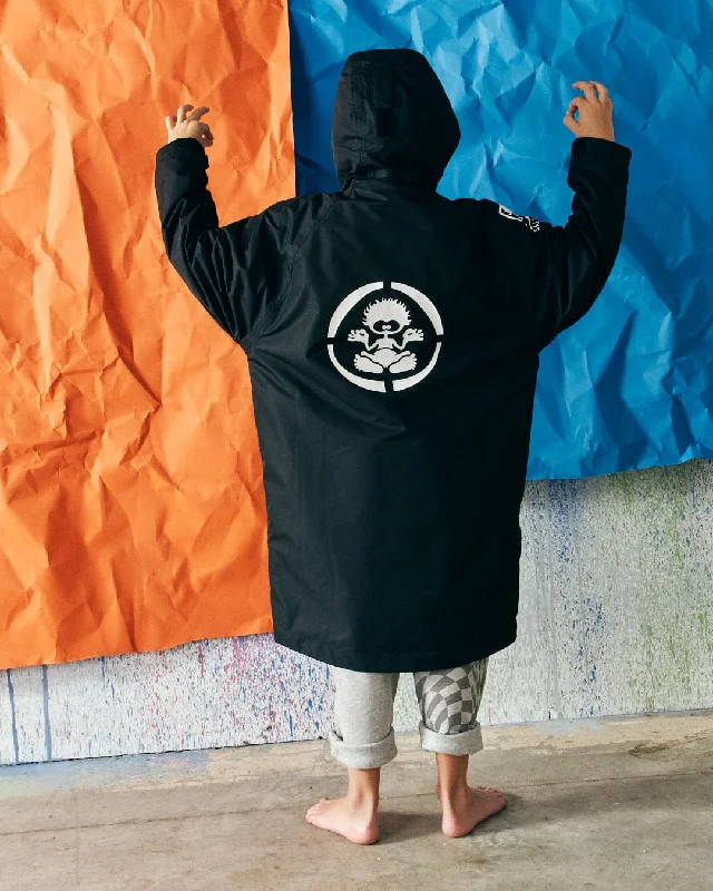 Recycled Kids Changing Robe - Black/Red