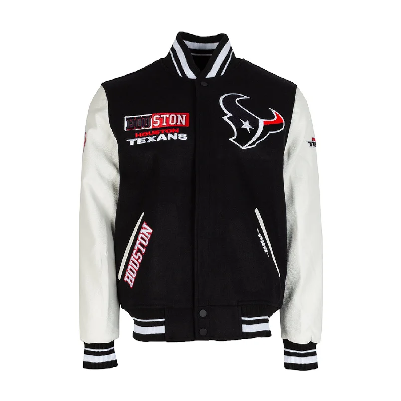 Texans Split Logo Varsity Jacket - Mens