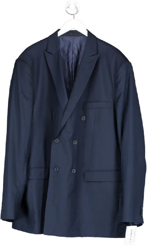 Hockerty Blue Double Breasted Blazer UK L