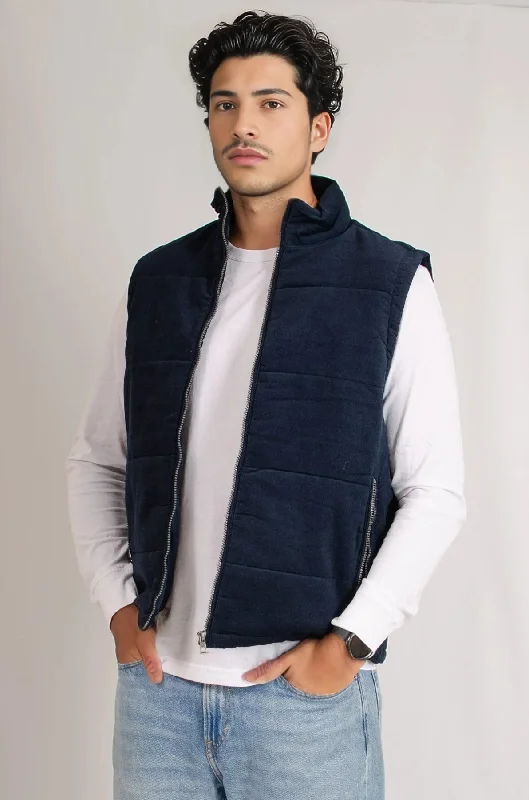 Mens Cord Padded Gilet