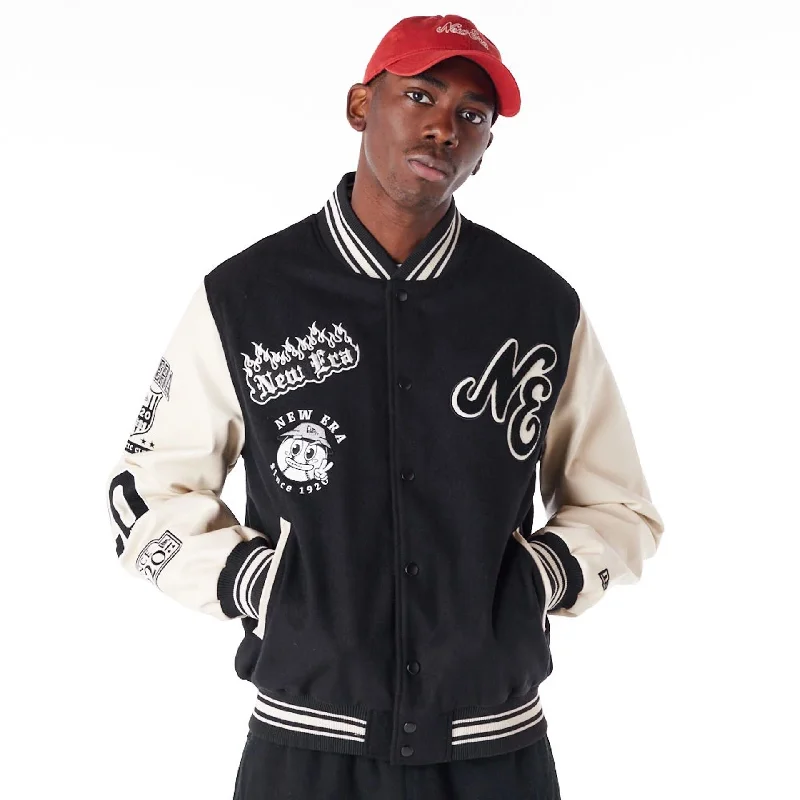 New Era Varisty Patch Black Varsity Jacket