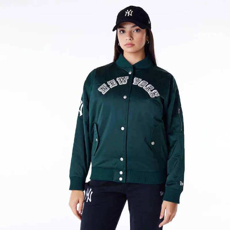 New York Yankees Womens MLB Dark Green Bomber Jacket