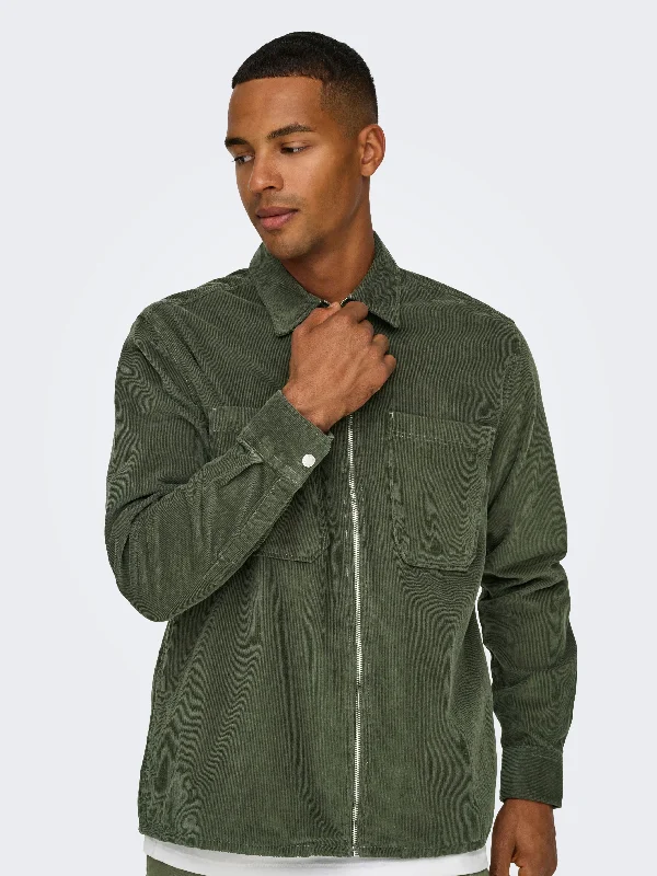 Alp Washed Cord Zip Up