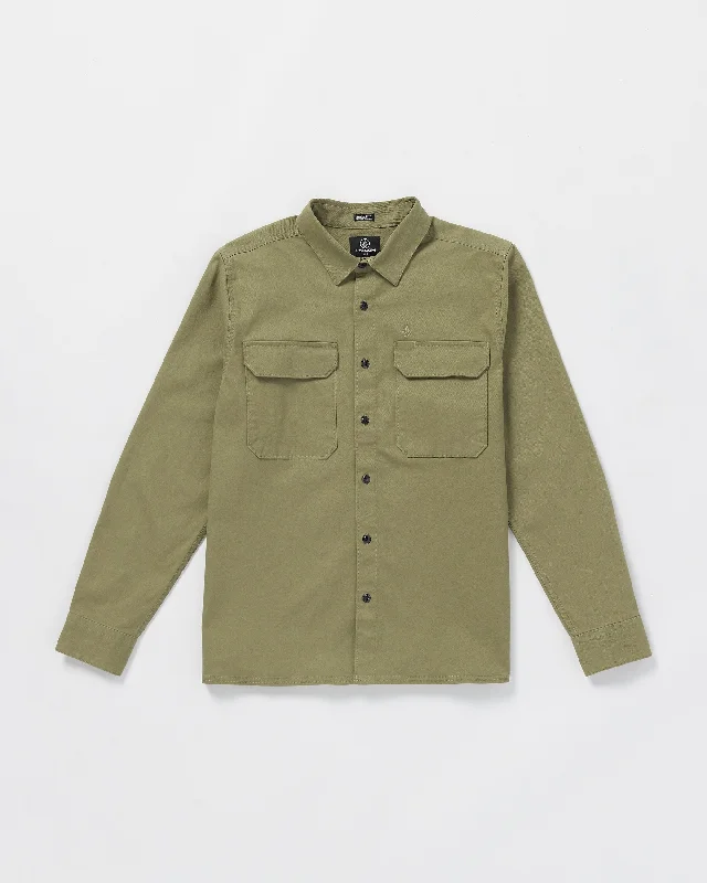 Servicestone Workshirt Long Sleeve Shirt - Thyme Green