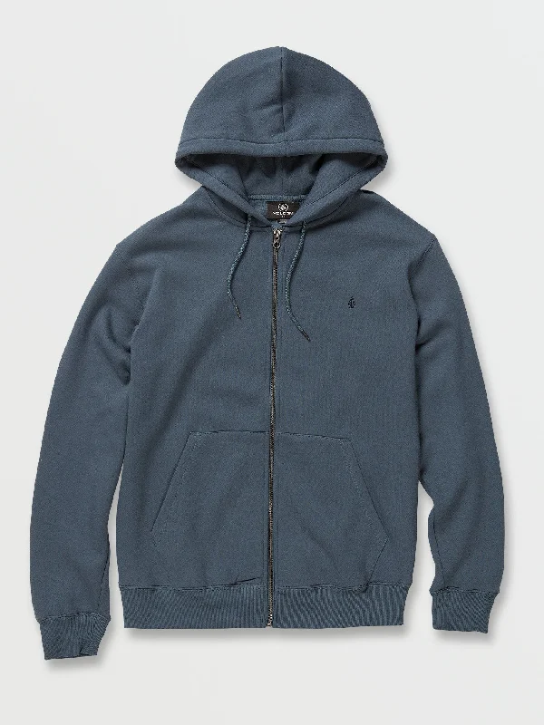 Single Stone Zip Fleece Hoodie - Marina Blue