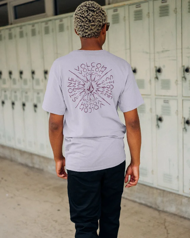 Spiraling Short Sleeve Tee - Light Purple